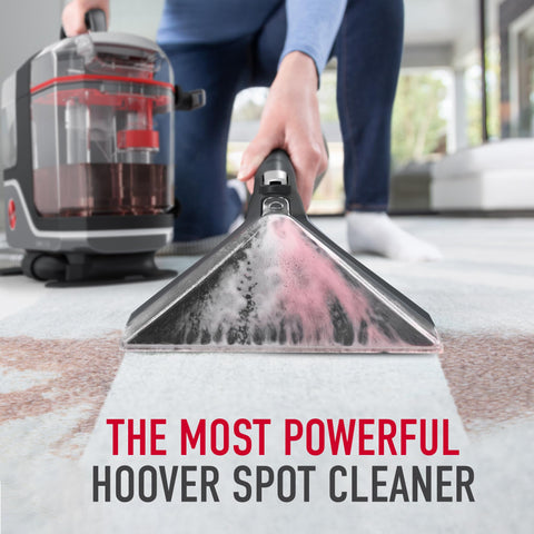 Hoover CleanSlate XL WidePath tool in action cleaning large spills