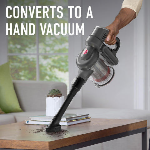 Hoover Excelerate handheld conversion enables above-floor cleaning of upholstery and stairs