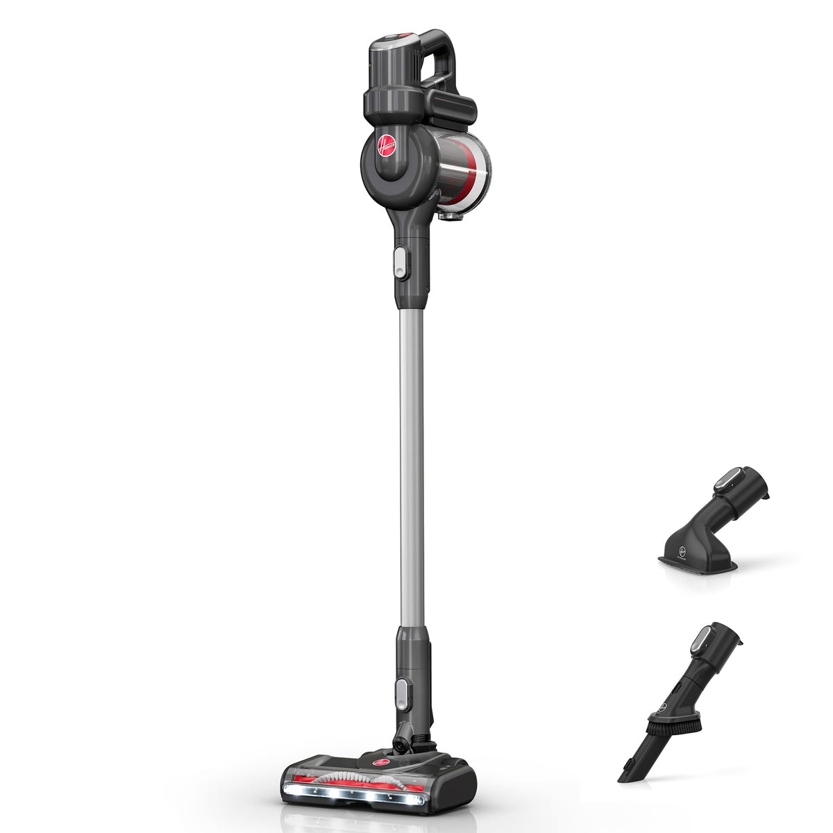 Hoover Excelerate cordless vacuum with LED headlights for precise carpet and hard-floor cleaning