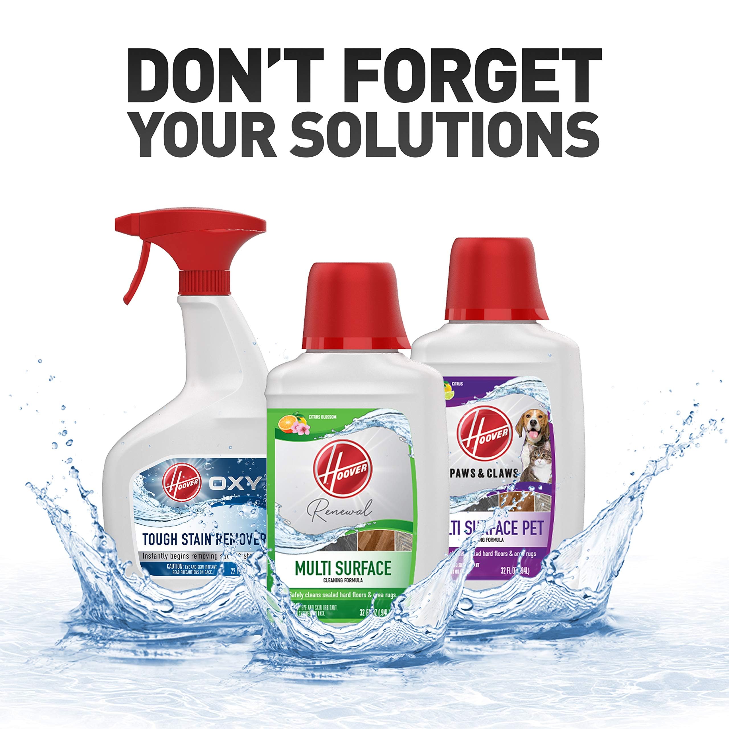 Hoover FloorMate Deluxe removable tanks simplify filling and emptying during cleaning