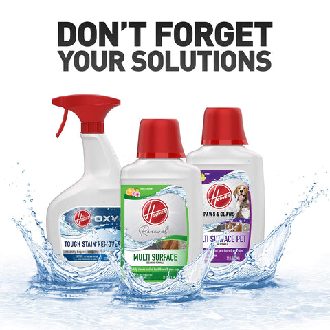 Hoover FloorMate Deluxe removable tanks simplify filling and emptying during cleaning