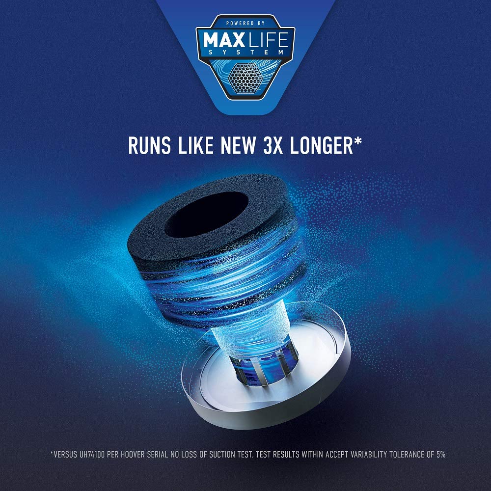 Hoover MaxLife Pro Pet Swivel 13-foot reach enables cleaning high and tight spots.