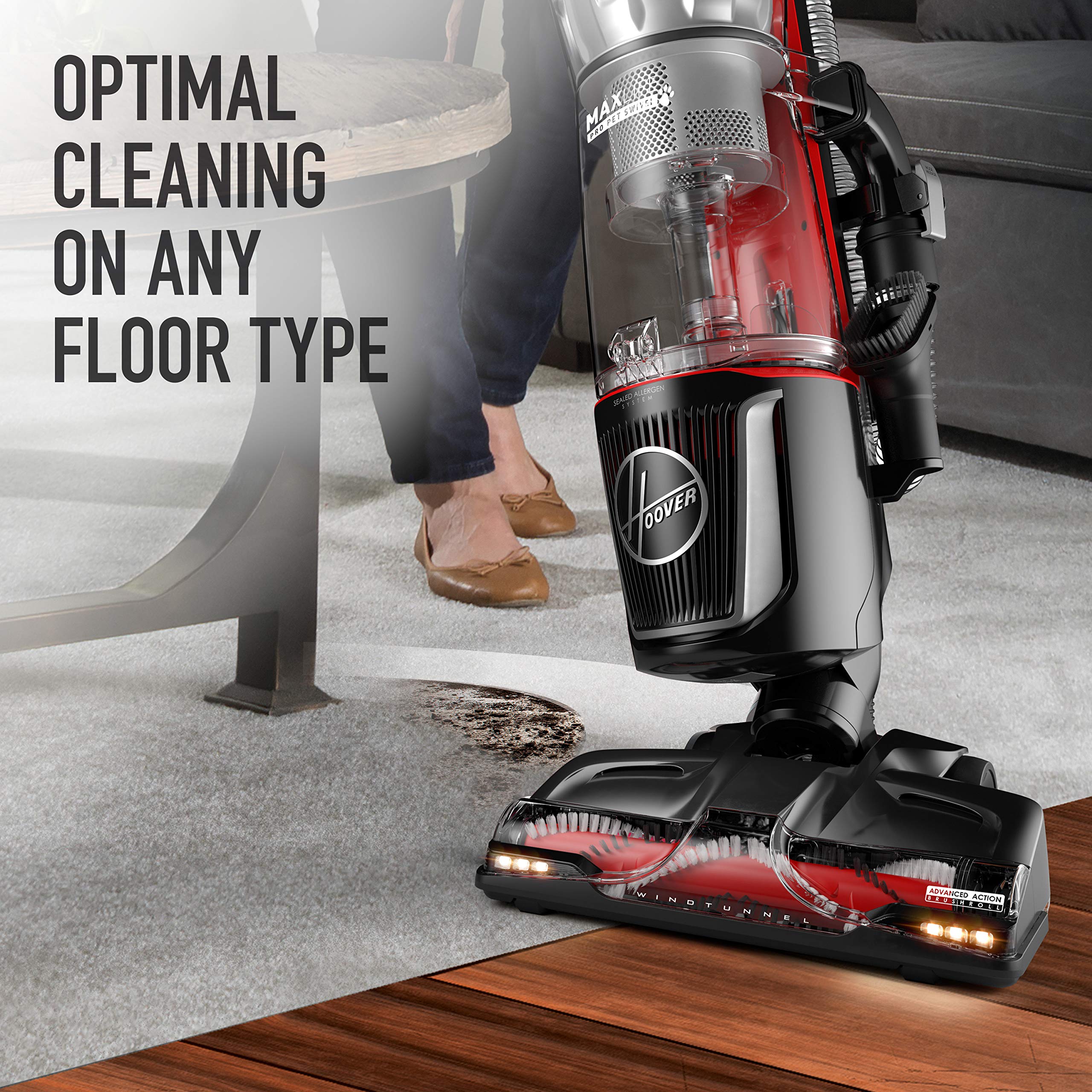Hoover MaxLife Pro Pet Swivel stair-tool attached for stairs and upholstery.