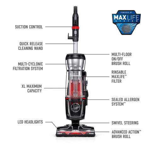 Hoover MaxLife Pro Pet Swivel compact design helps maneuver around corners.