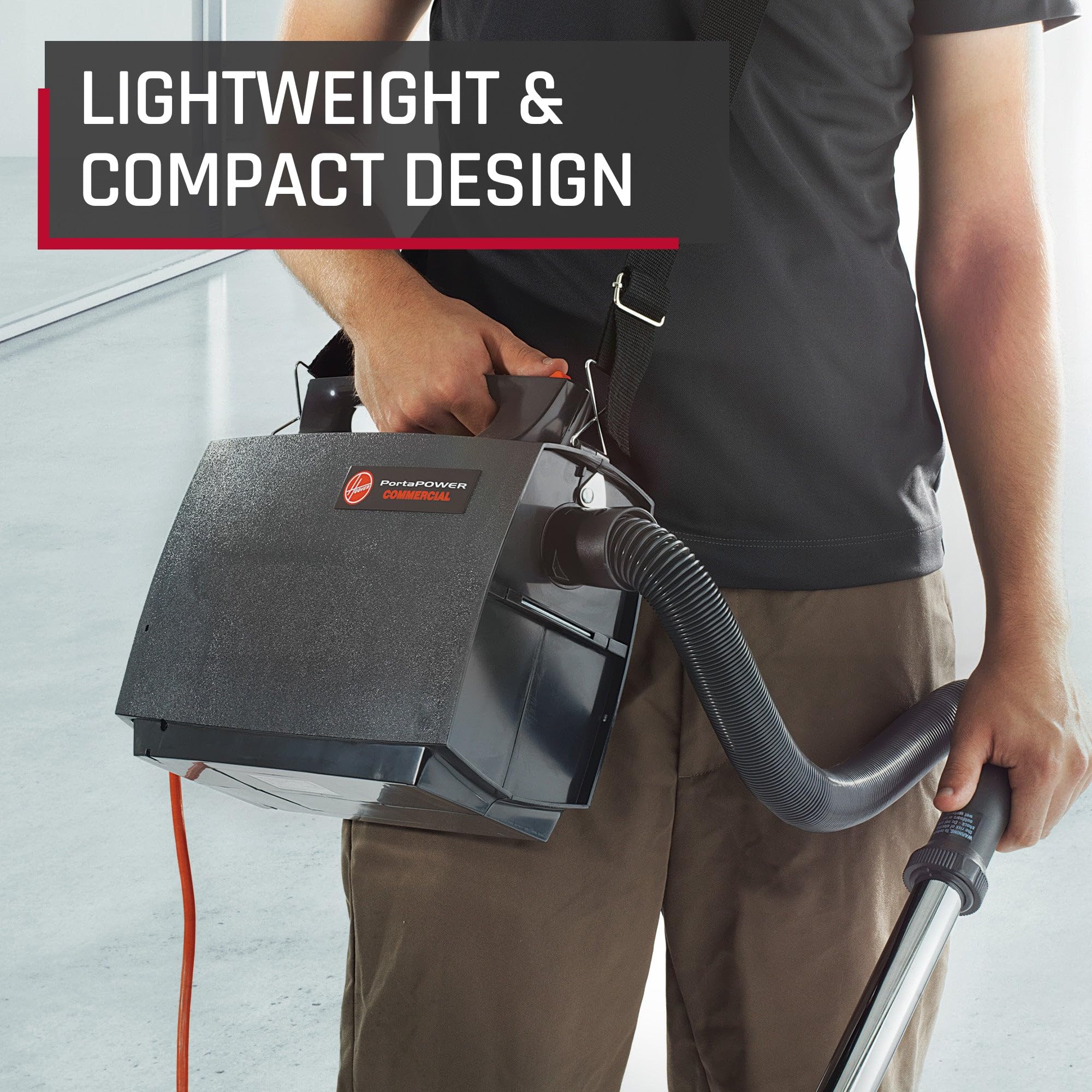 Hoover PortaPower with a 33-foot cord extends reach for broader cleaning areas.