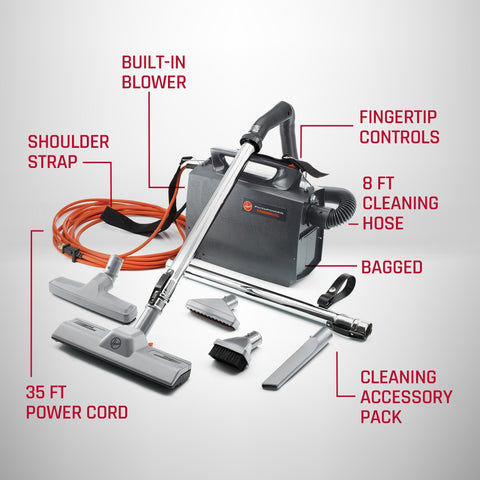 Hoover PortaPower rug/floor nozzle facilitates smooth transitions across surfaces.