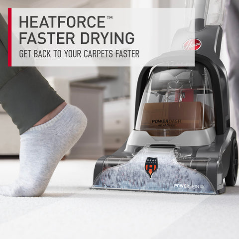 Hoover PowerDash attachments for stairs and upholstery tackling multi-surface cleaning.