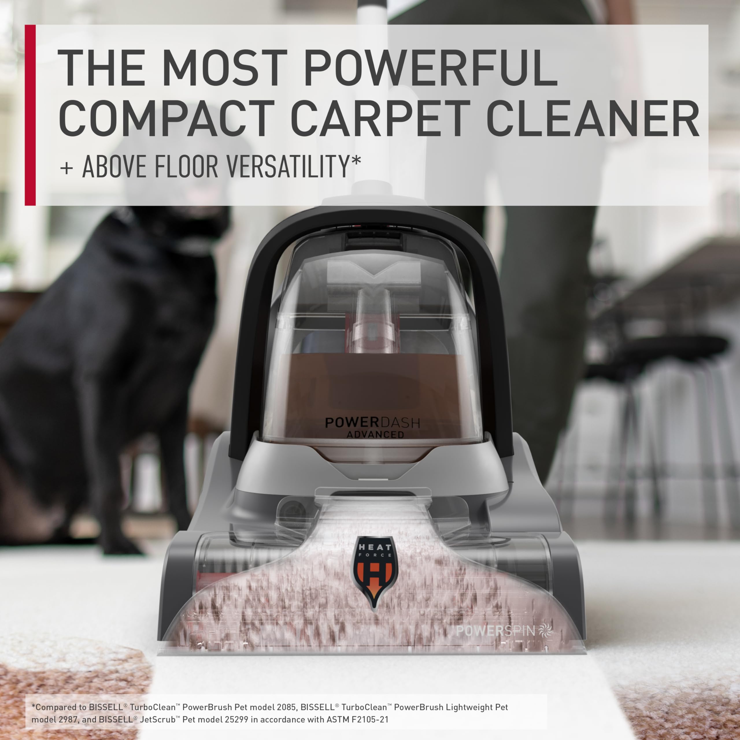 Hoover PowerDash Pet Advanced Brush Roll for powerful stain lift in high-traffic areas.