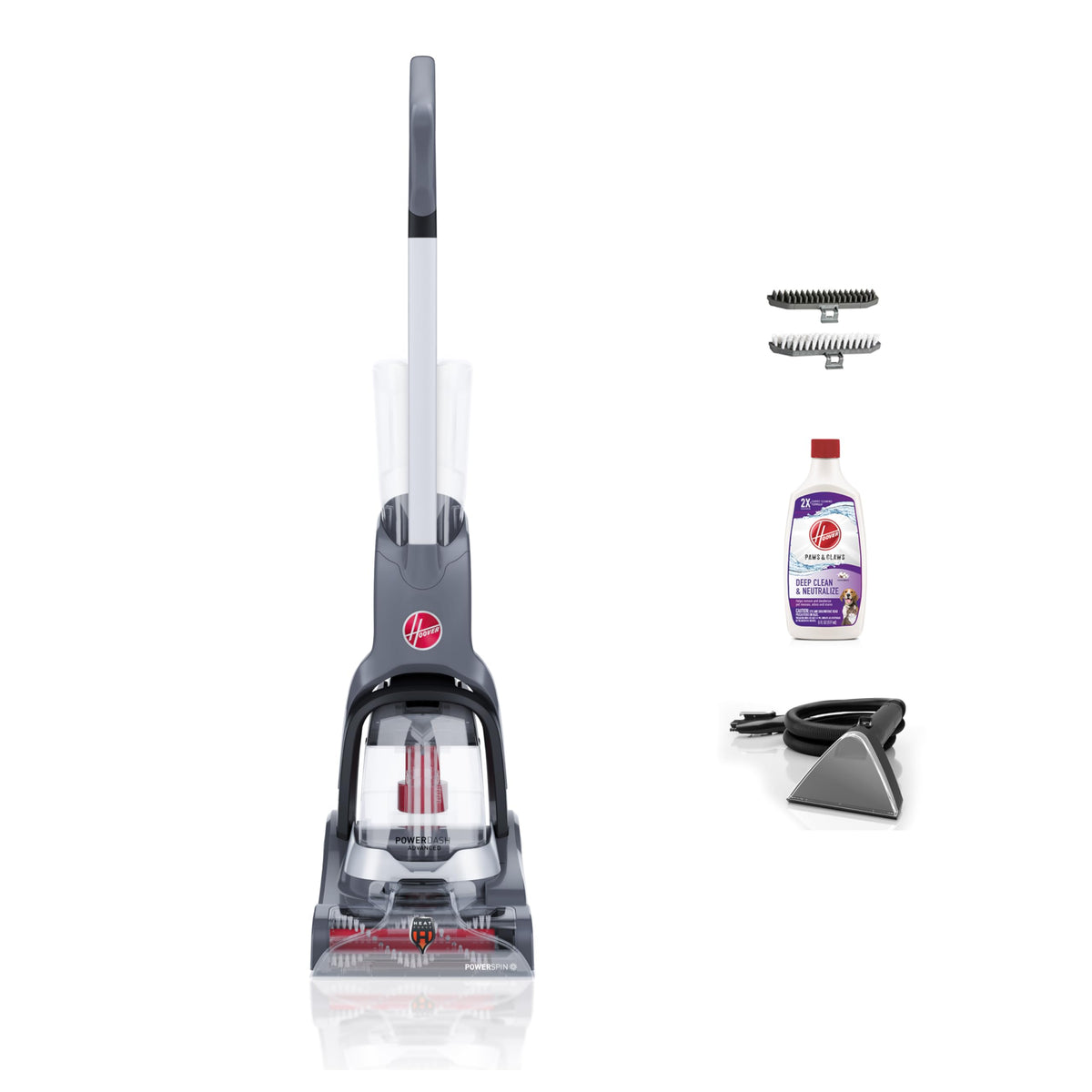 Hoover PowerDash Pet Advanced Cleaner unit highlighting compact design for small spaces.