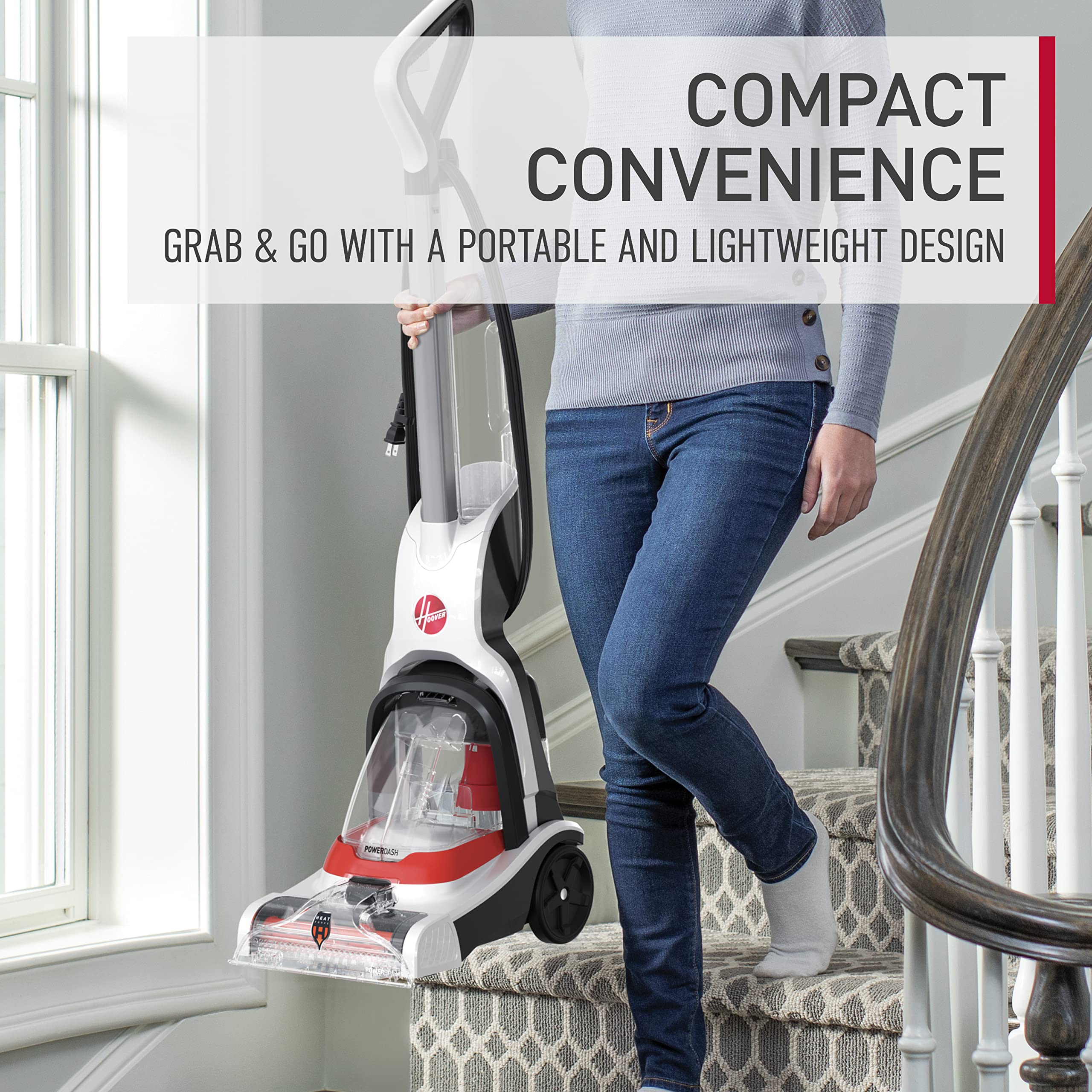 Hoover PowerDash Pet+ antimicrobial-brush-roll helps control odors.