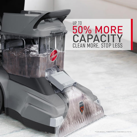 Hoover PowerScrub XL Pet with HeatForce speeds up surface drying.