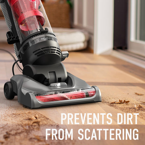 Hoover Rewind Pet captures pet hair from furniture surfaces.