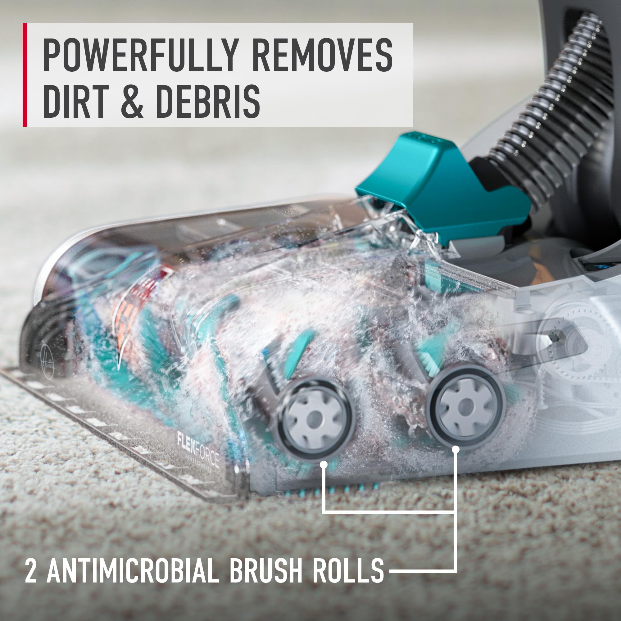 Hoover SmartWash auto-mix-dispense ensures precise cleaning solution