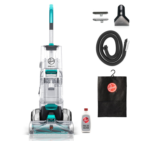 Hoover SmartWash front view demonstrates automatic cleaning for effortless carpet care
