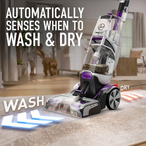 Hoover SmartWash Pet FlexForce PowerBrushes tackling dirt and odors during cleaning
