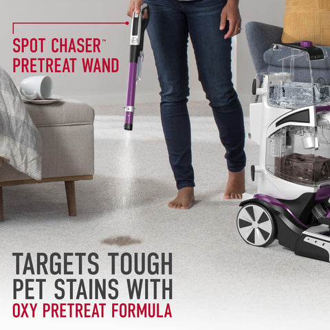 Hoover SmartWash Pet FlexForce PowerBrushes clean dirt while deodorizing fibers