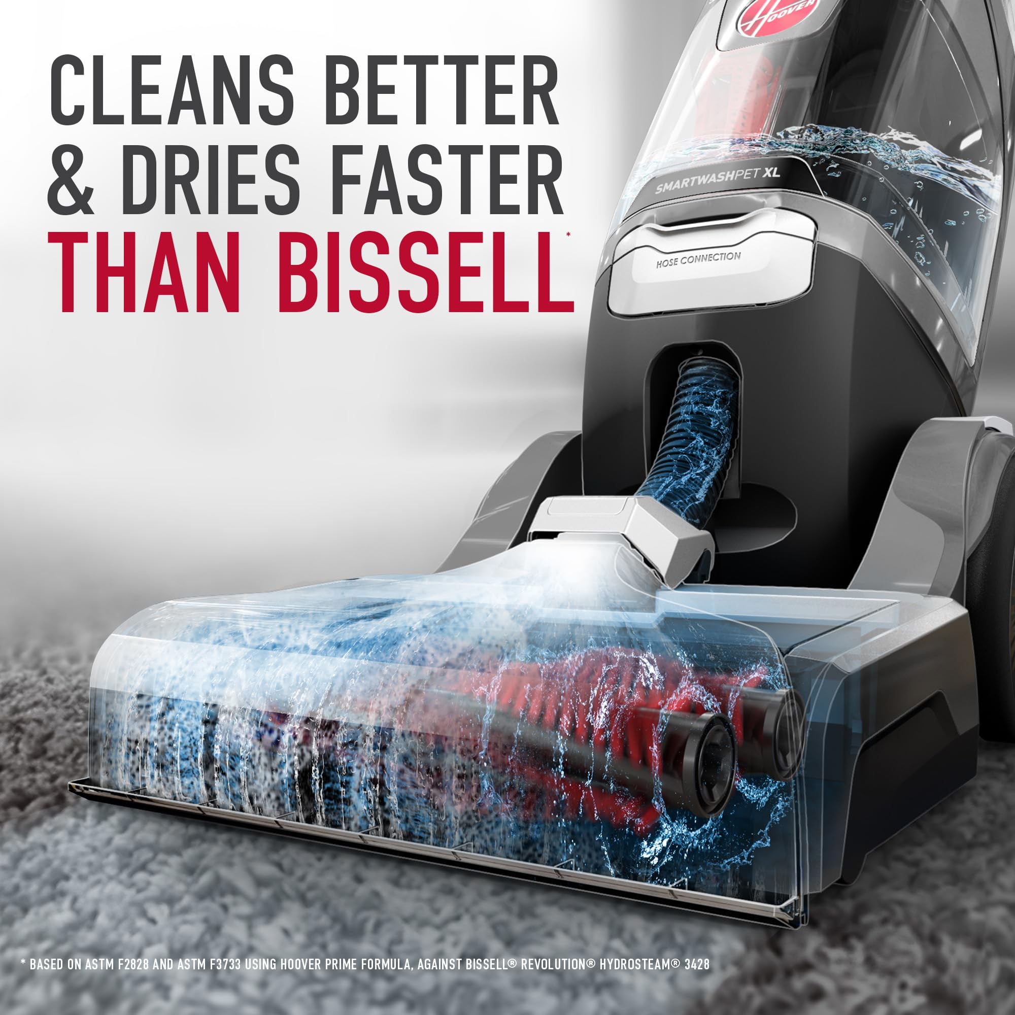 Hoover SmartWash Pet XL demonstrates fast drying with Heatforce