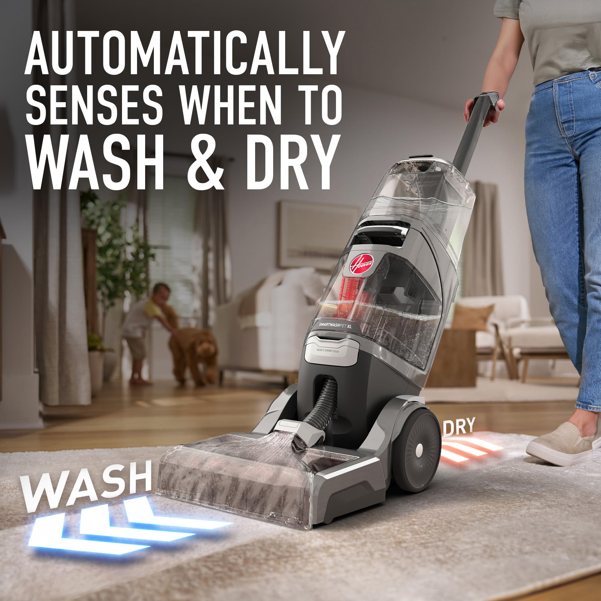 Self-cleaning tray flushing hair and debris after cleaning