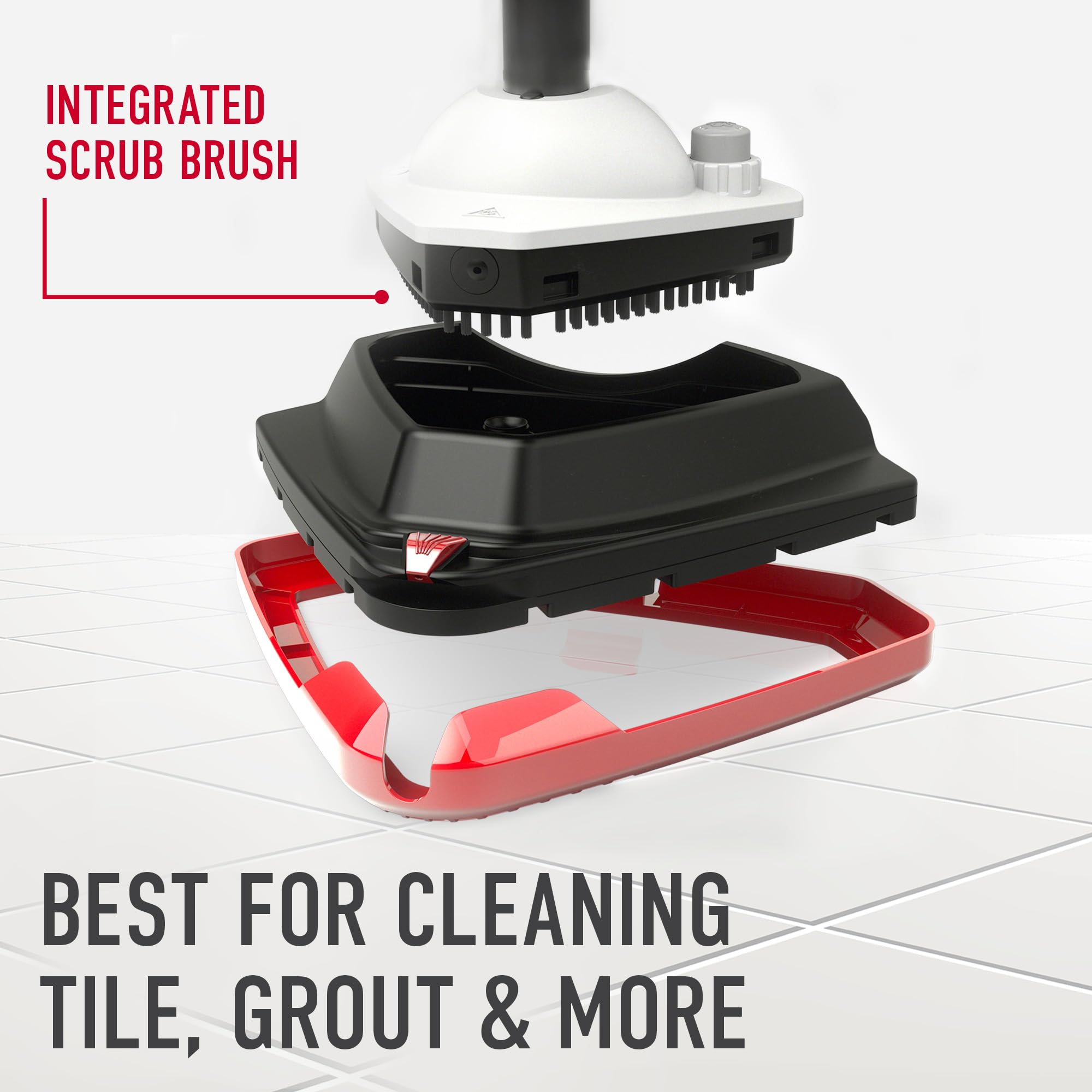 Hoover Steam Complete Pet Steam Mop includes 10 tools for kitchens, baths, and grout.