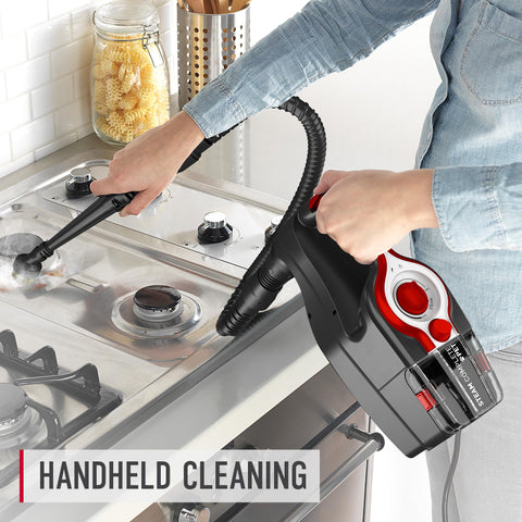 Hoover Steam Complete Pet Steam Mop cleans all sealed floors, from hardwood to ceramic.