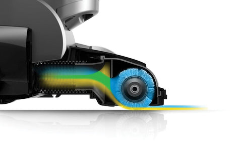 Hoover dusting tool reaches high surfaces for spotless shelves.
