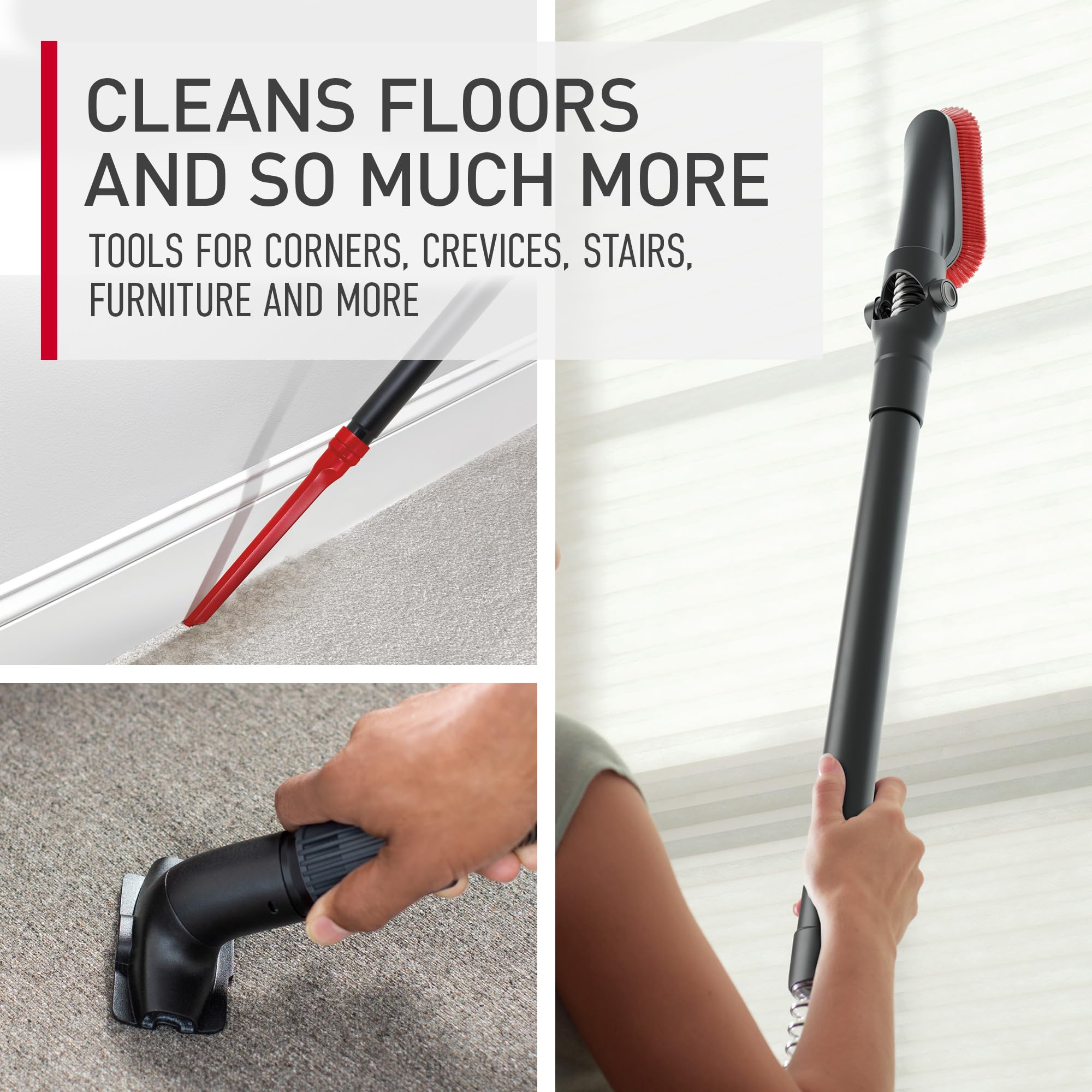 Hoover WindTunnel Pro accessories for stairs and upholstery included