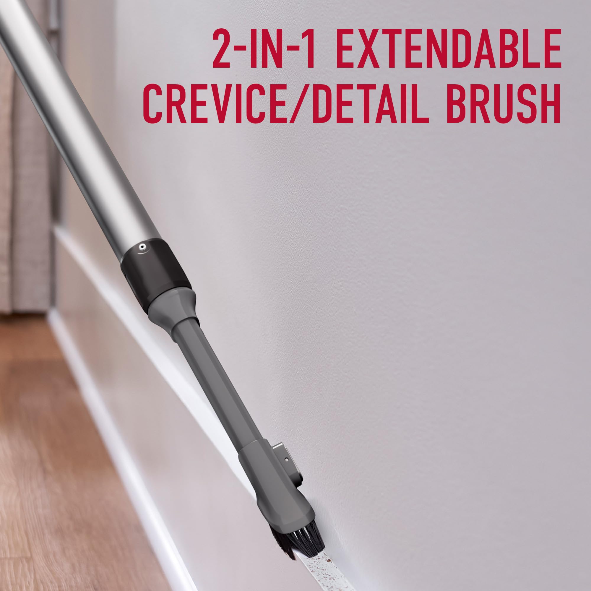 Powerful suction on both carpet and hard floors