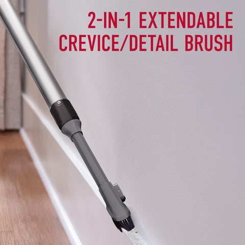 Powerful suction on both carpet and hard floors