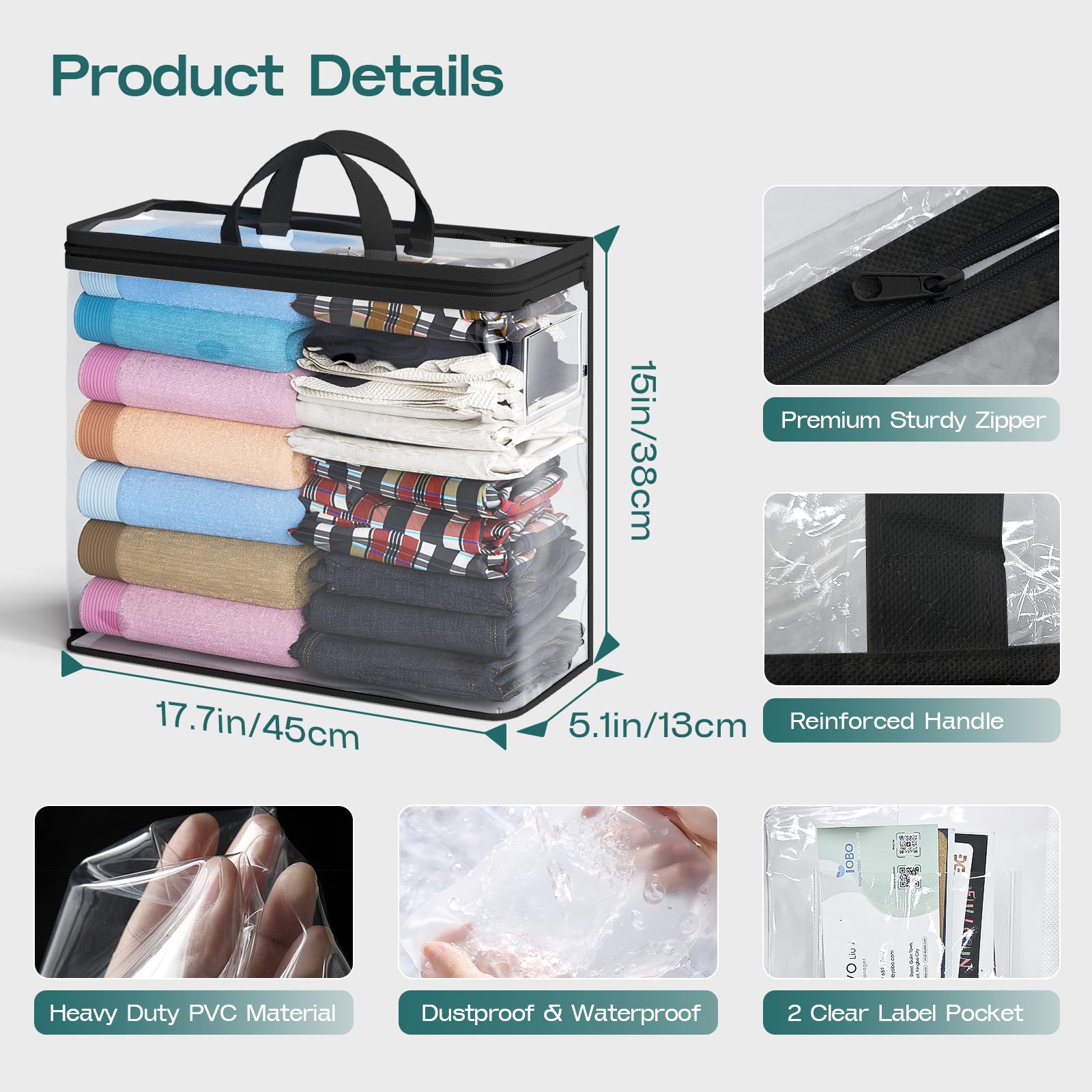 Hopack clear see-through design bags for quick content identification.