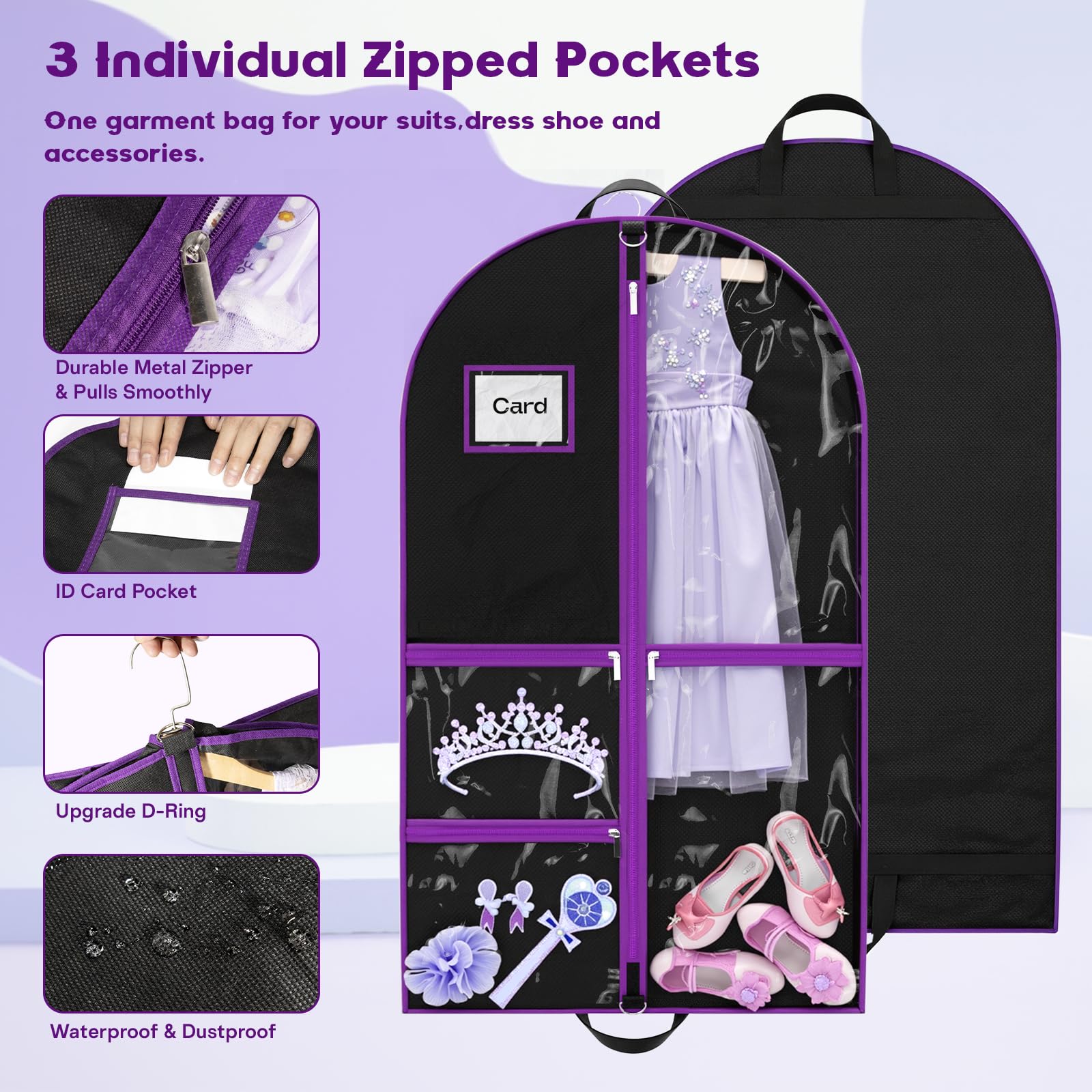 Hopack garment bag ideal for shoes, tights, and other accessories.