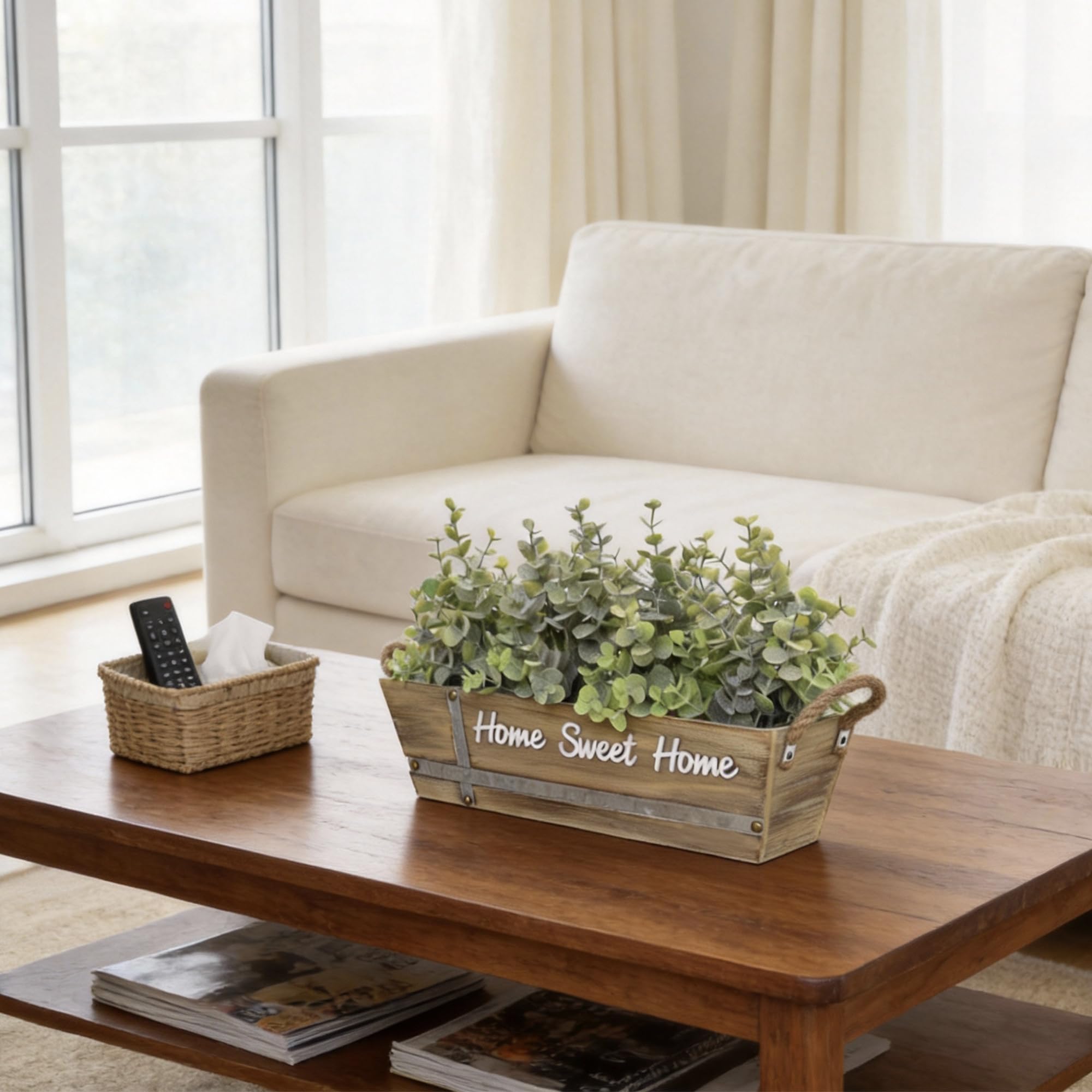 Hopeme lifelike eucalyptus leaves bring natural greens to life.