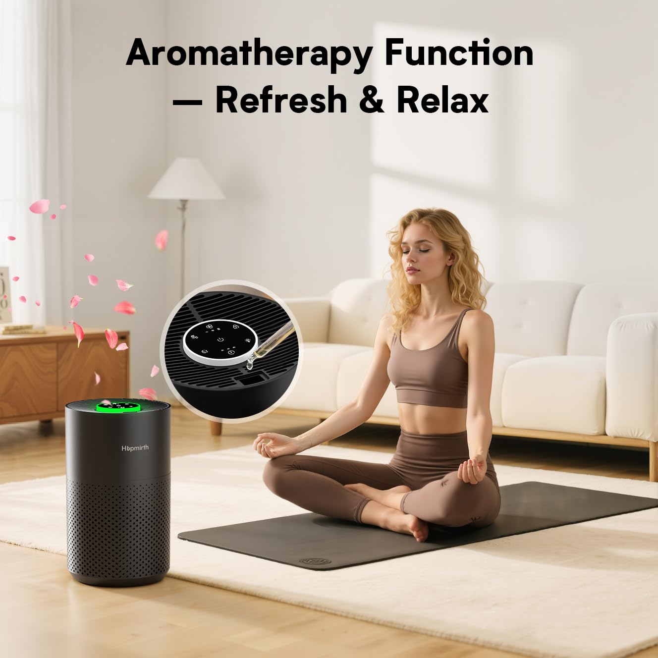 Hopmirth 360-degree air inlet illustrating complete room circulation