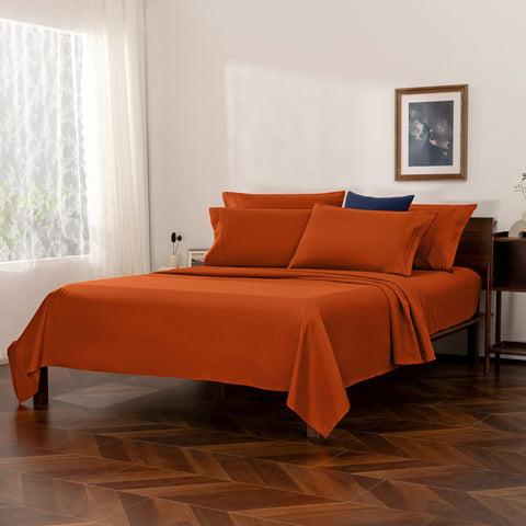 Horbaunal burnt orange queen packaging display showcases gift-ready set
