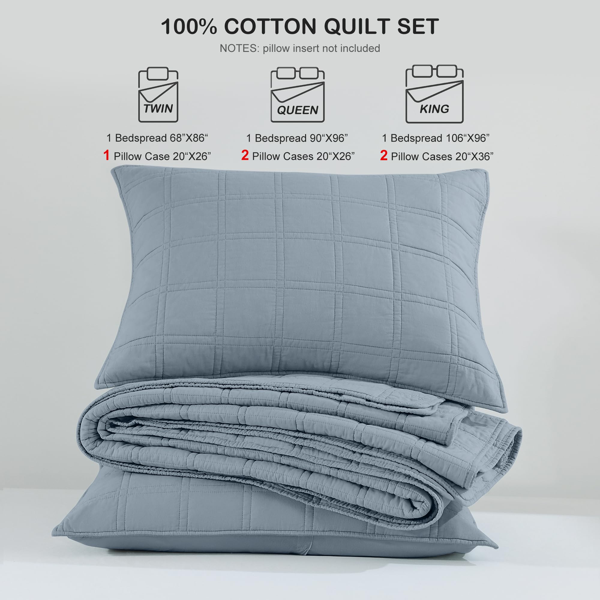 HORIMOTE HOME easy-care quilt can be machine washed cold and tumble dried low.