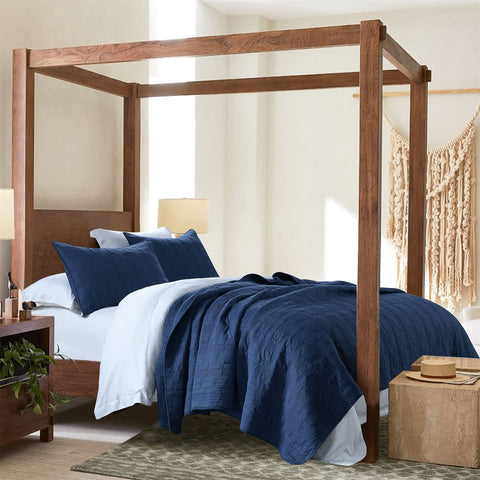 Enzyme-washed HORIMOTE HOME cotton quilt feels softer after washing