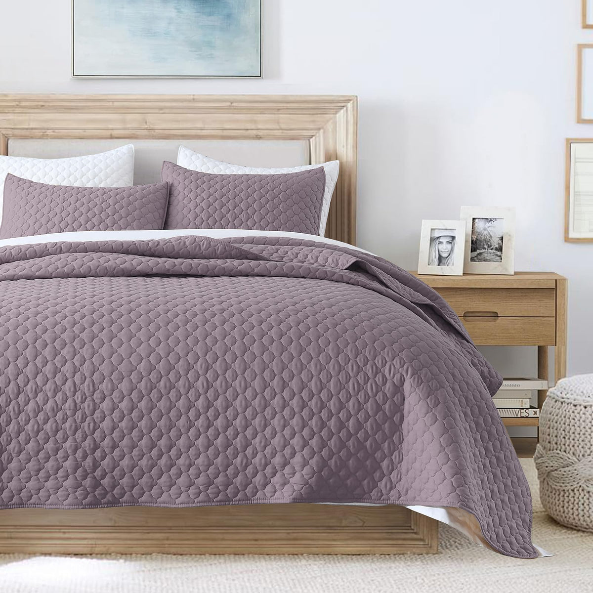 HORIMOTE HOME quilt in queen grayish purple for cozy summer nights.