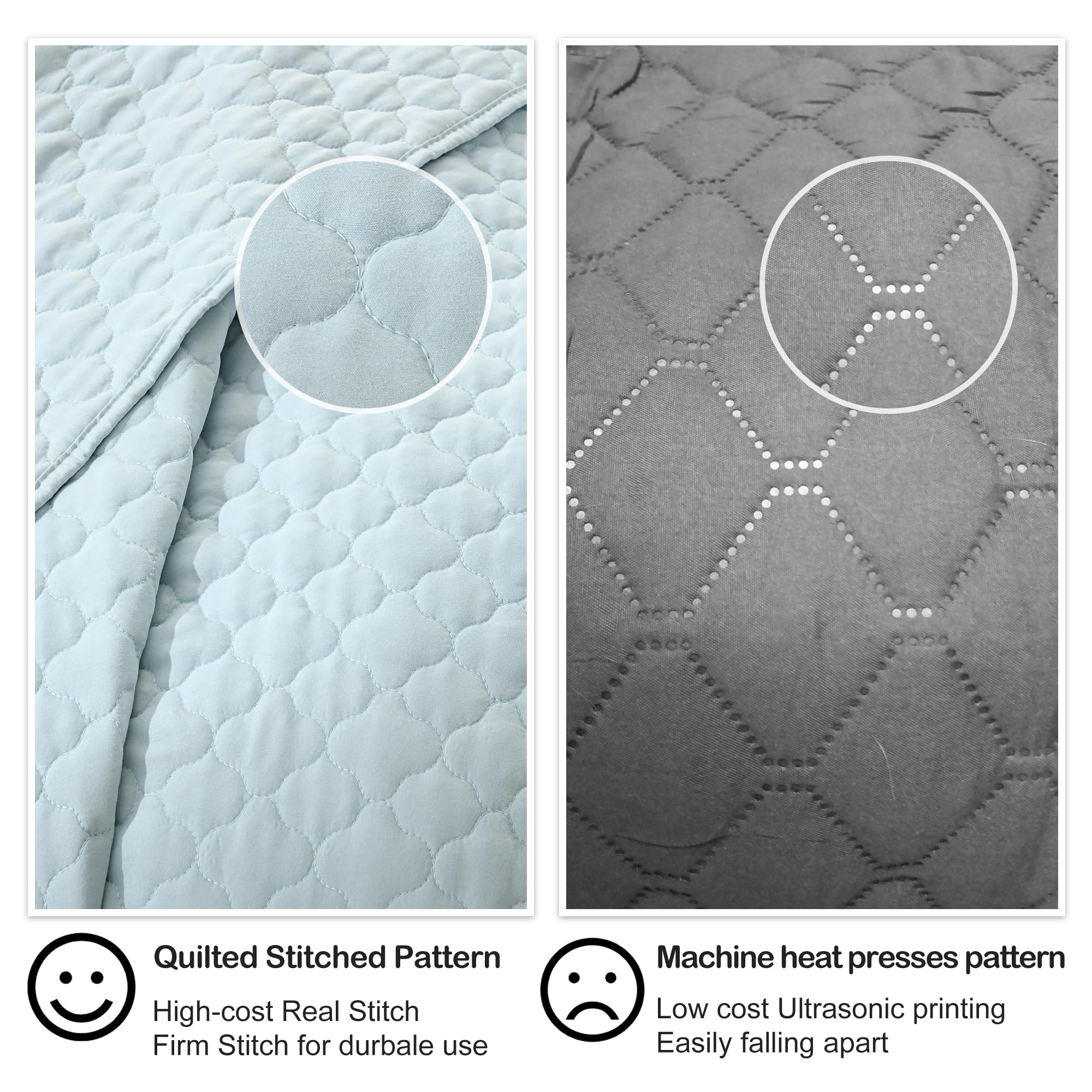 HORIMOTE HOME reversible quilt front back view for flexible styling.