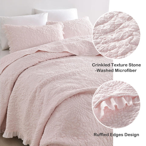 HORIMOTE HOME stone-washed microfiber texture detail highlighting crinkled chic look for rustic bedrooms.