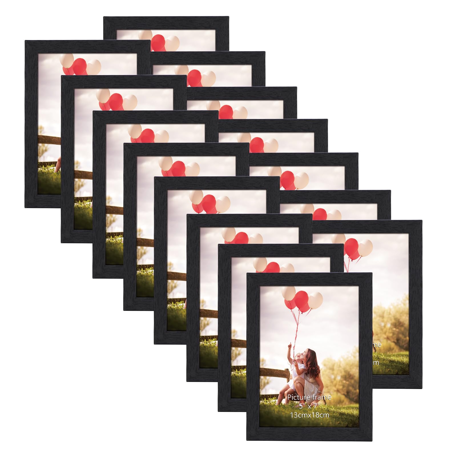 HORLIMER 5x7 frame set in black for wall or tabletop displays