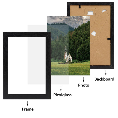 Horlimer 8.5x11 frame set 12 MDF construction balances lightness and durability.