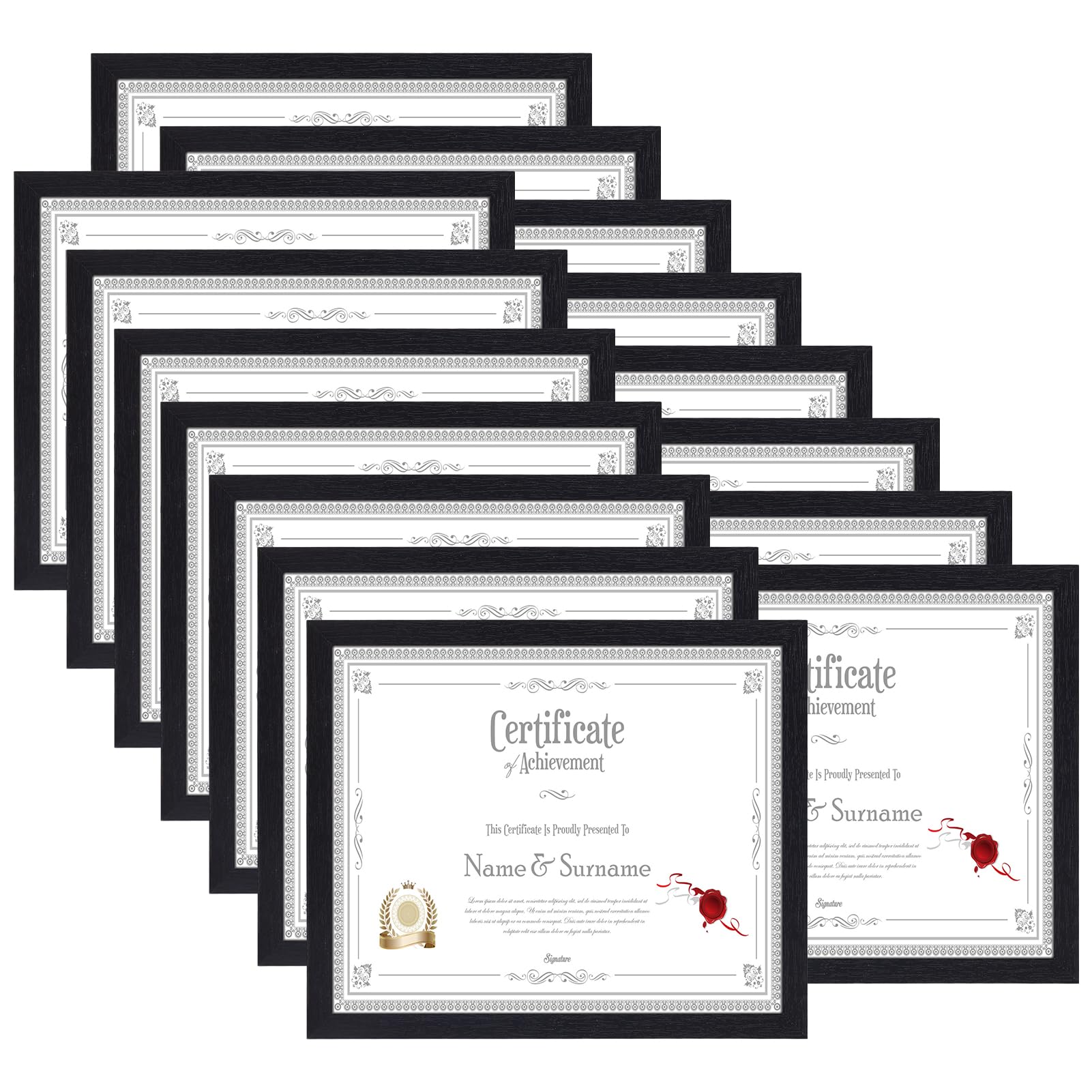 HORLIMER 8.5x11 frame set for certificates and photos on wall or desk.