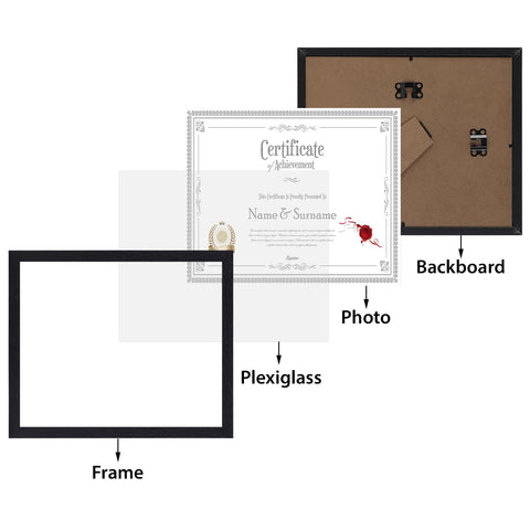 HORLIMER black wood frame with plexiglass front protects memories from dust.