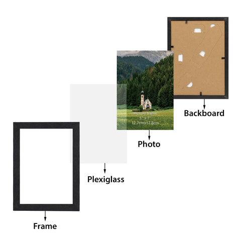 HORLIMER outer 6x8 inch frame fits 5x7 photos without a mat