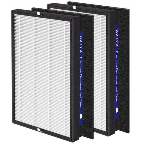 Horserdy A2 F2 true HEPA filter for 3M Filtrete purifiers captures 0.3 micron particles