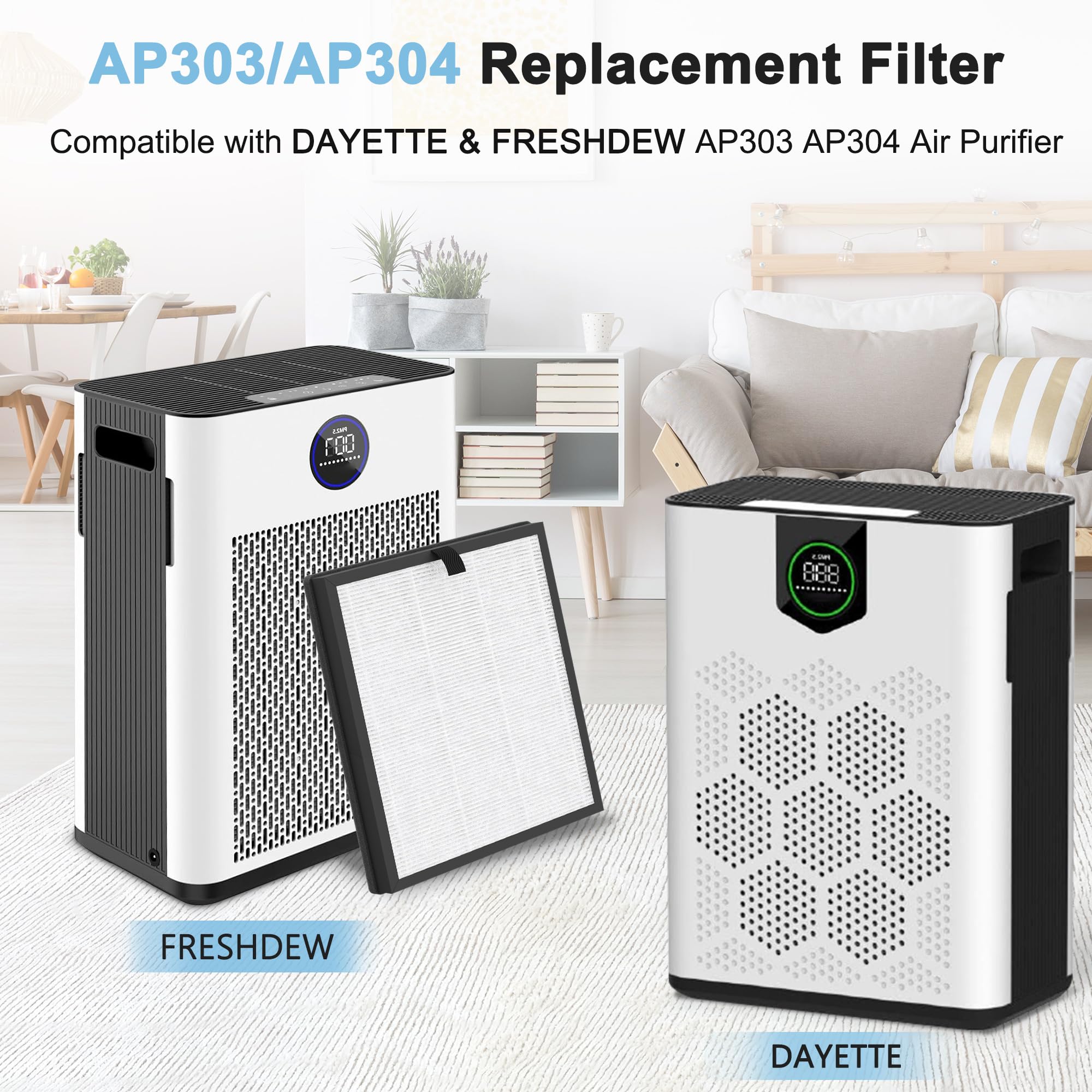 Horserdy AP303 AP304 activated-carbon layer closeup shows odor-control feature