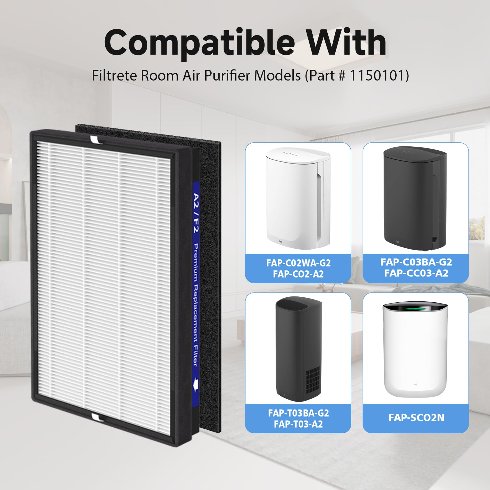 Horserdy carbon pre-filter 2-pack reduces odors and keeps spaces fresh
