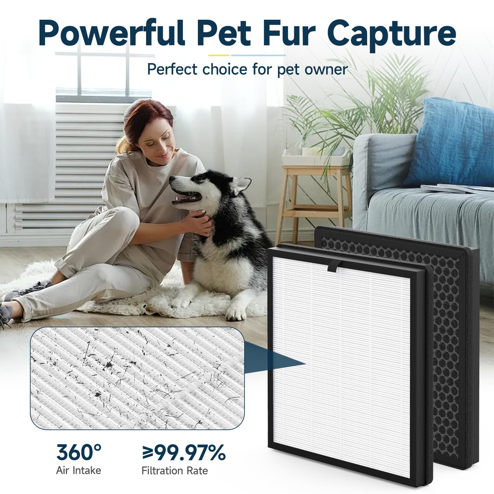 Horserdy F1 filter helps reduce dust and odors at home.