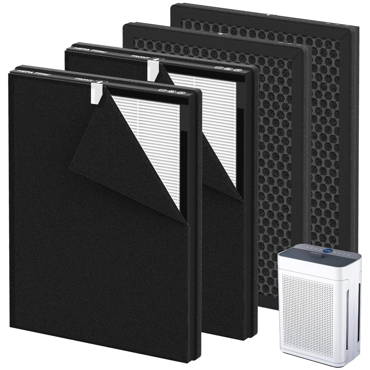 Horserdy LUNINO K2 front view filter, showcasing compact design for home use.