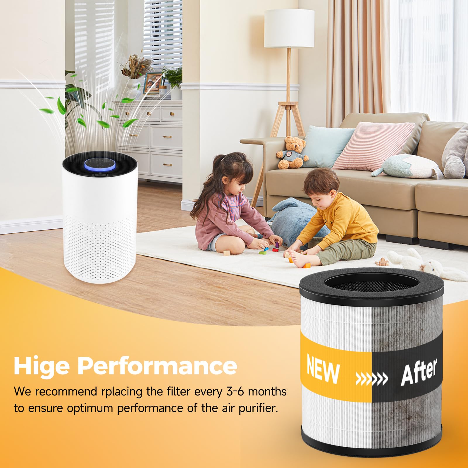 Horserdy two-pack replacement filters, cost-effective for ongoing clean air.
