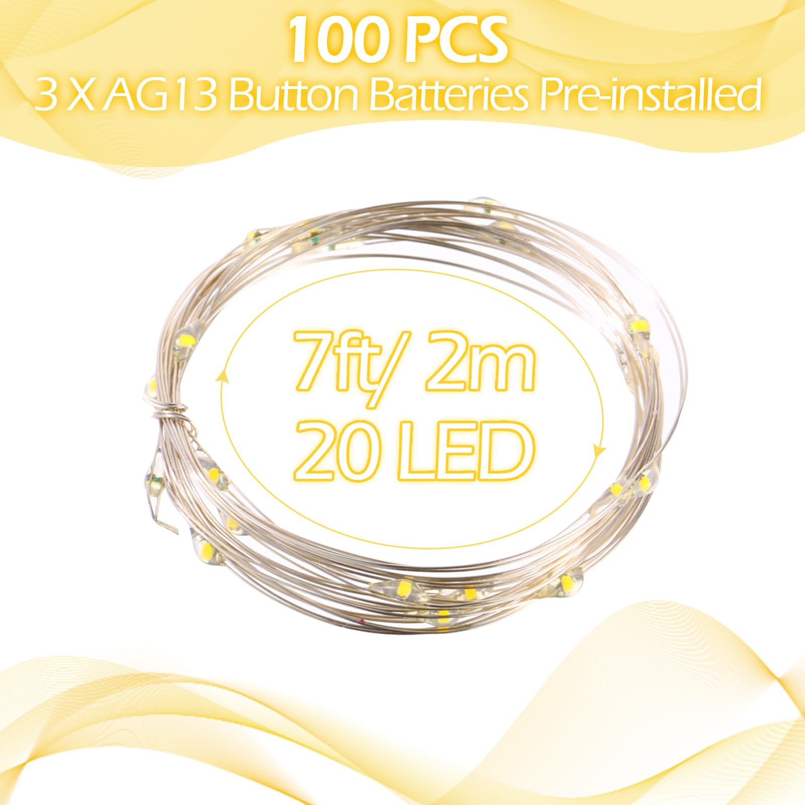 Hortsun 7 ft string with 20 LEDs for cozy ambiance.